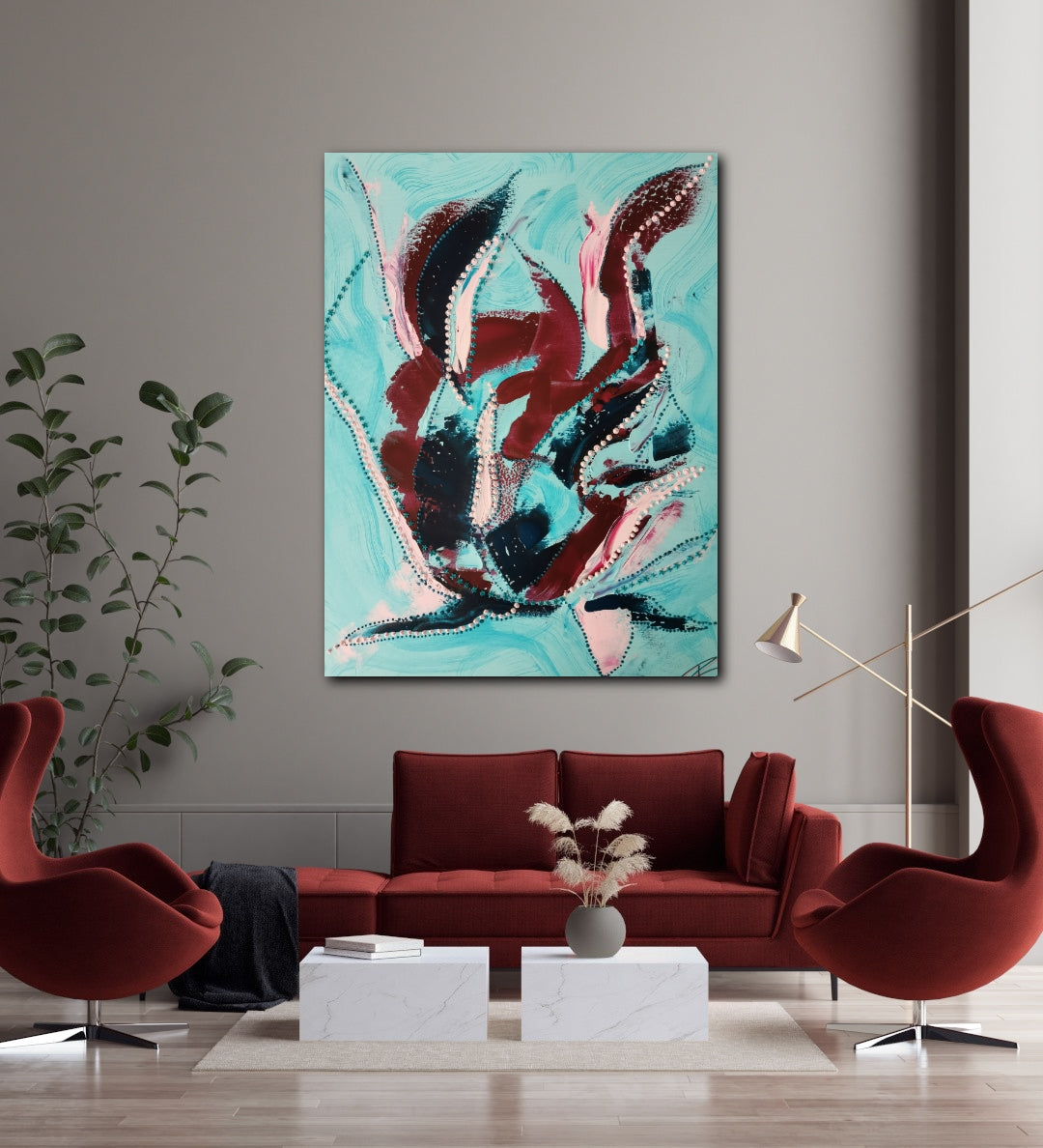 Calm Clarity II - Unikat on canvas 80x100cm