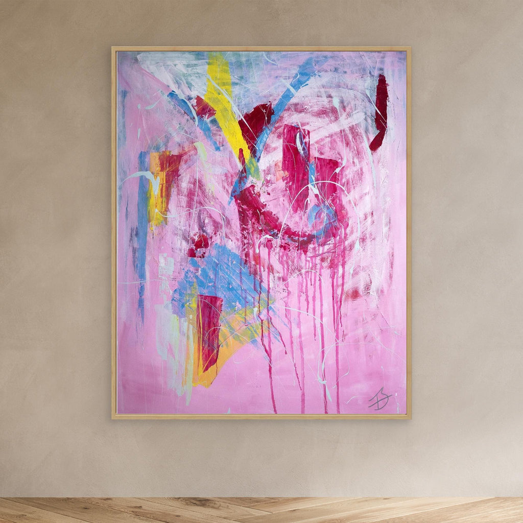 - PURE HEART on canvas - wooden/white/black frame