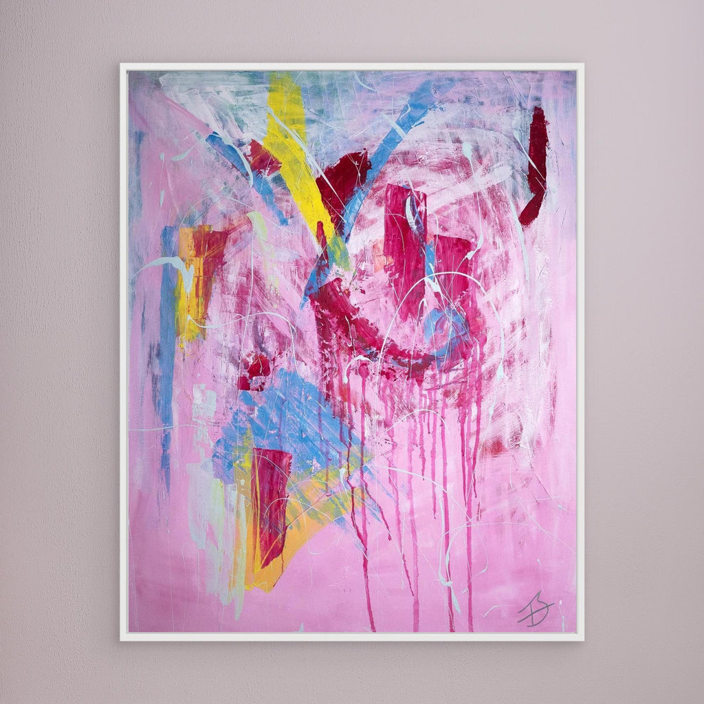 - PURE HEART on canvas - wooden/white/black frame