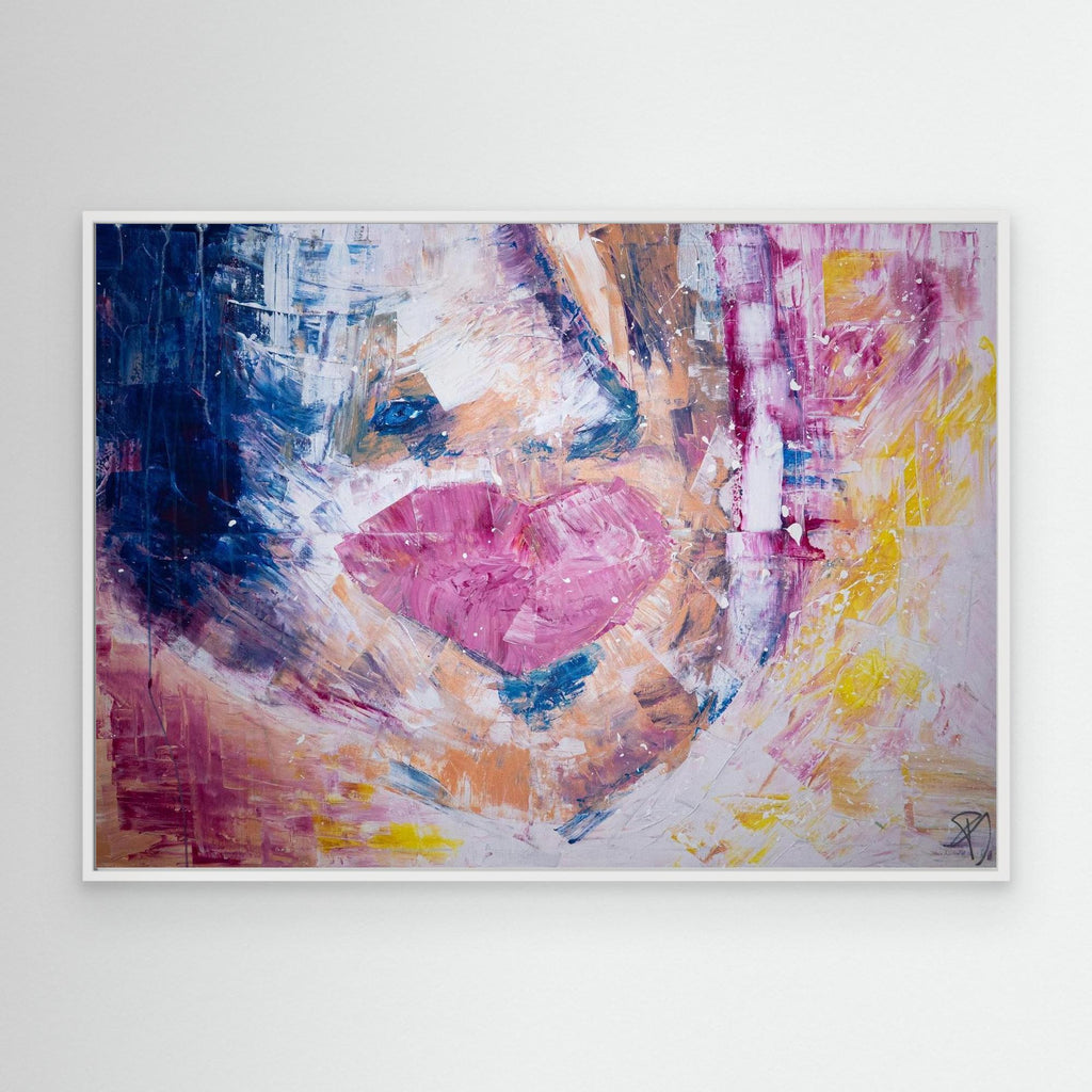 - UNTITLED on canvas - wooden/white/black frame