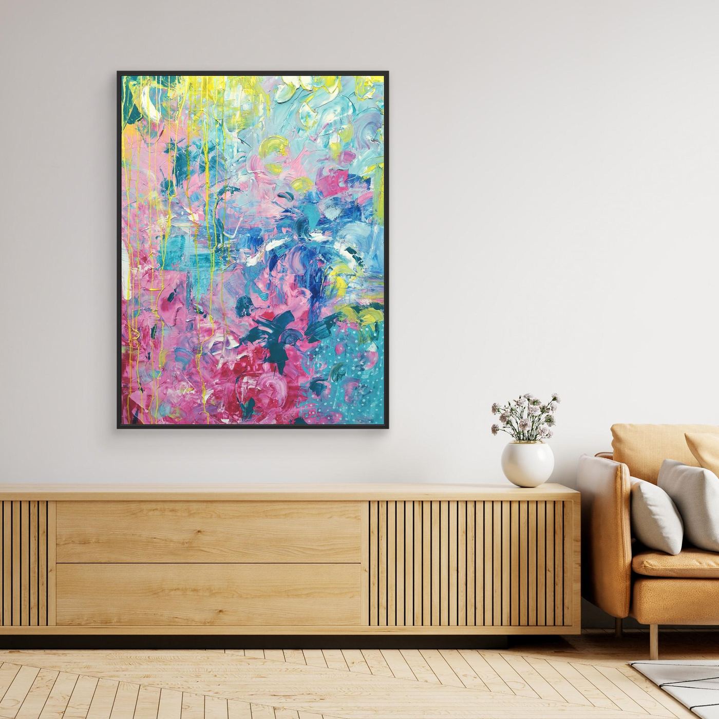 - SEA PRINT on canvas - wooden/white/black frame