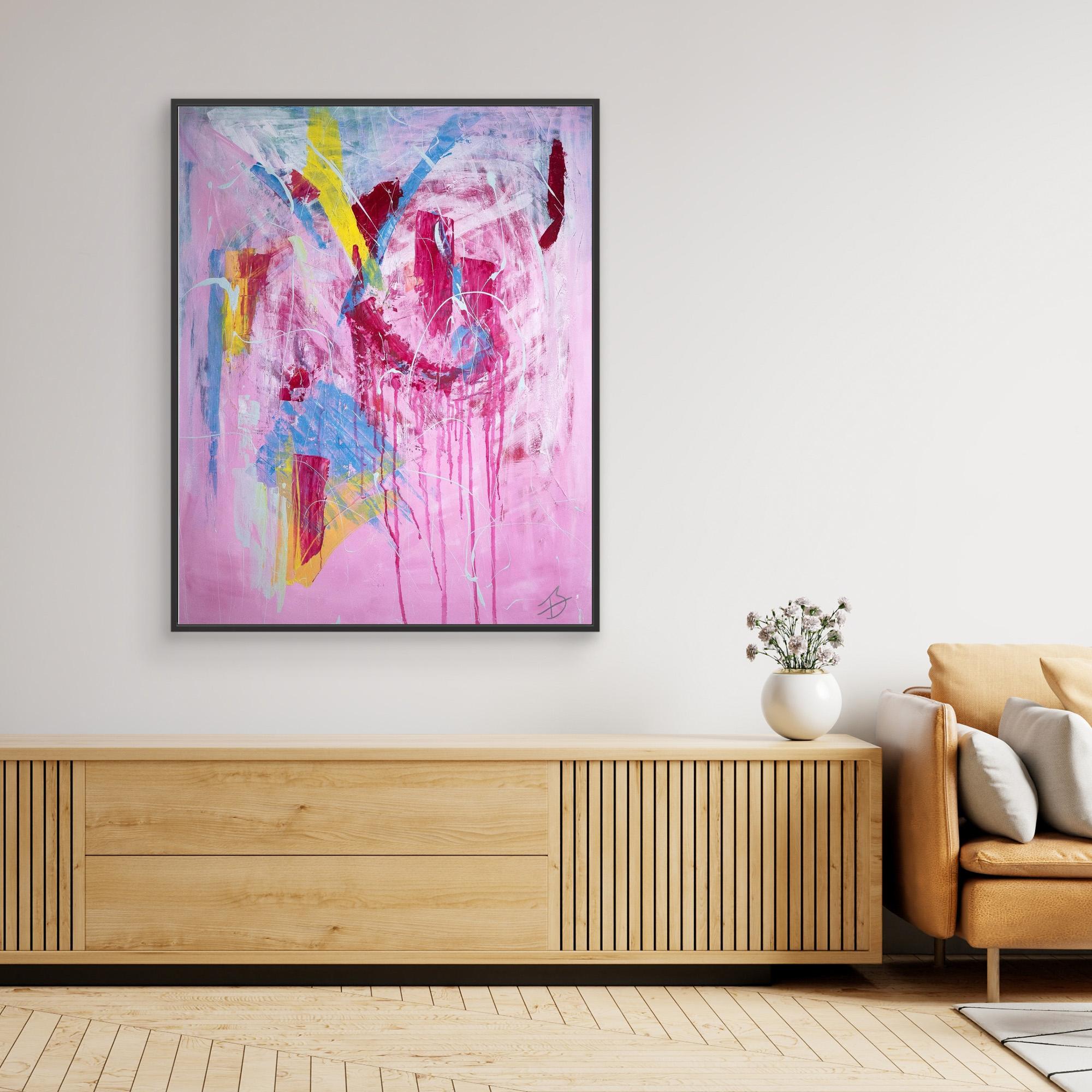 - PURE HEART on canvas - wooden/white/black frame