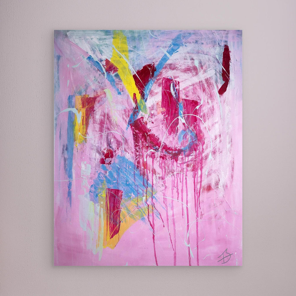 - PURE HEART on canvas - wooden/white/black frame
