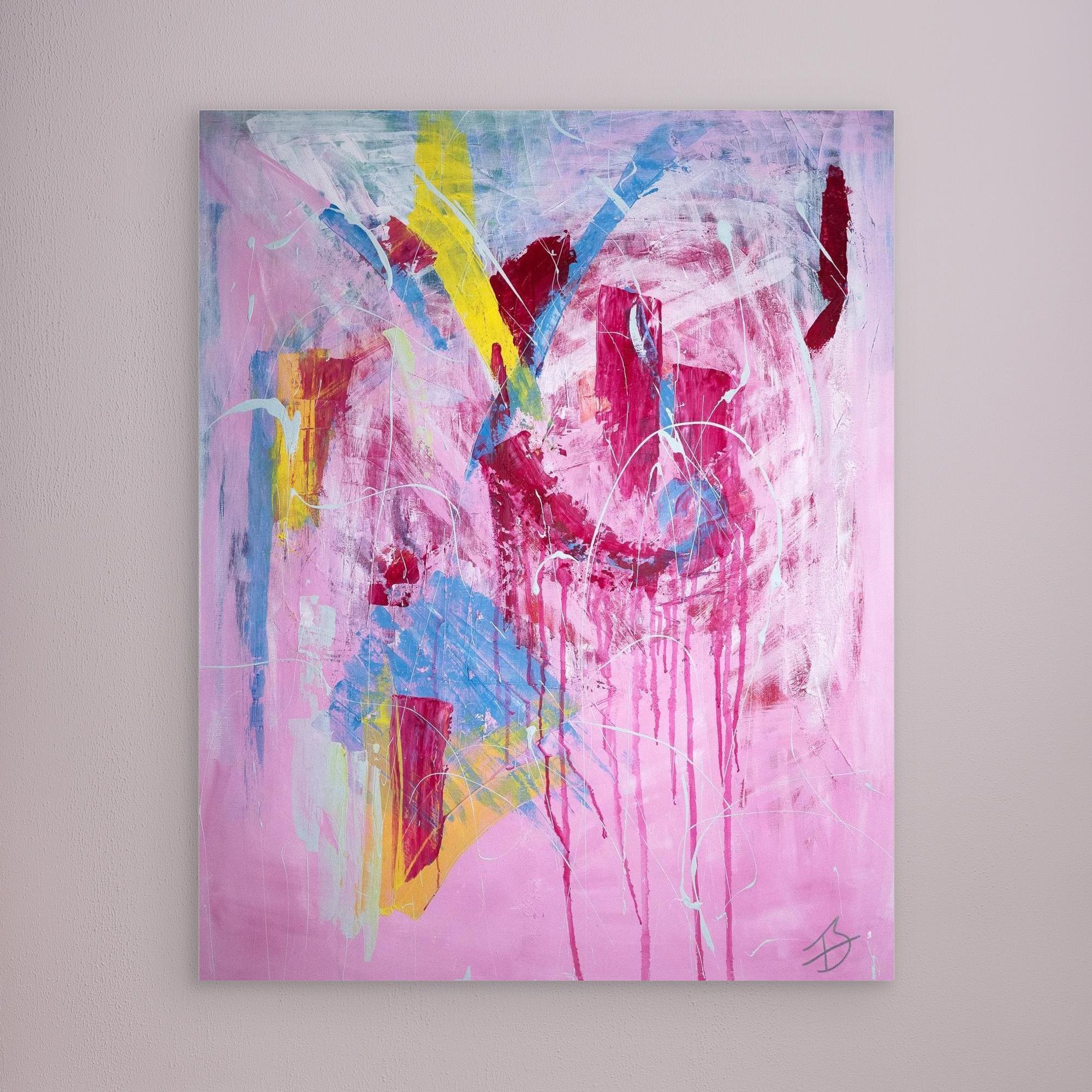 - PURE HEART on canvas - wooden/white/black frame