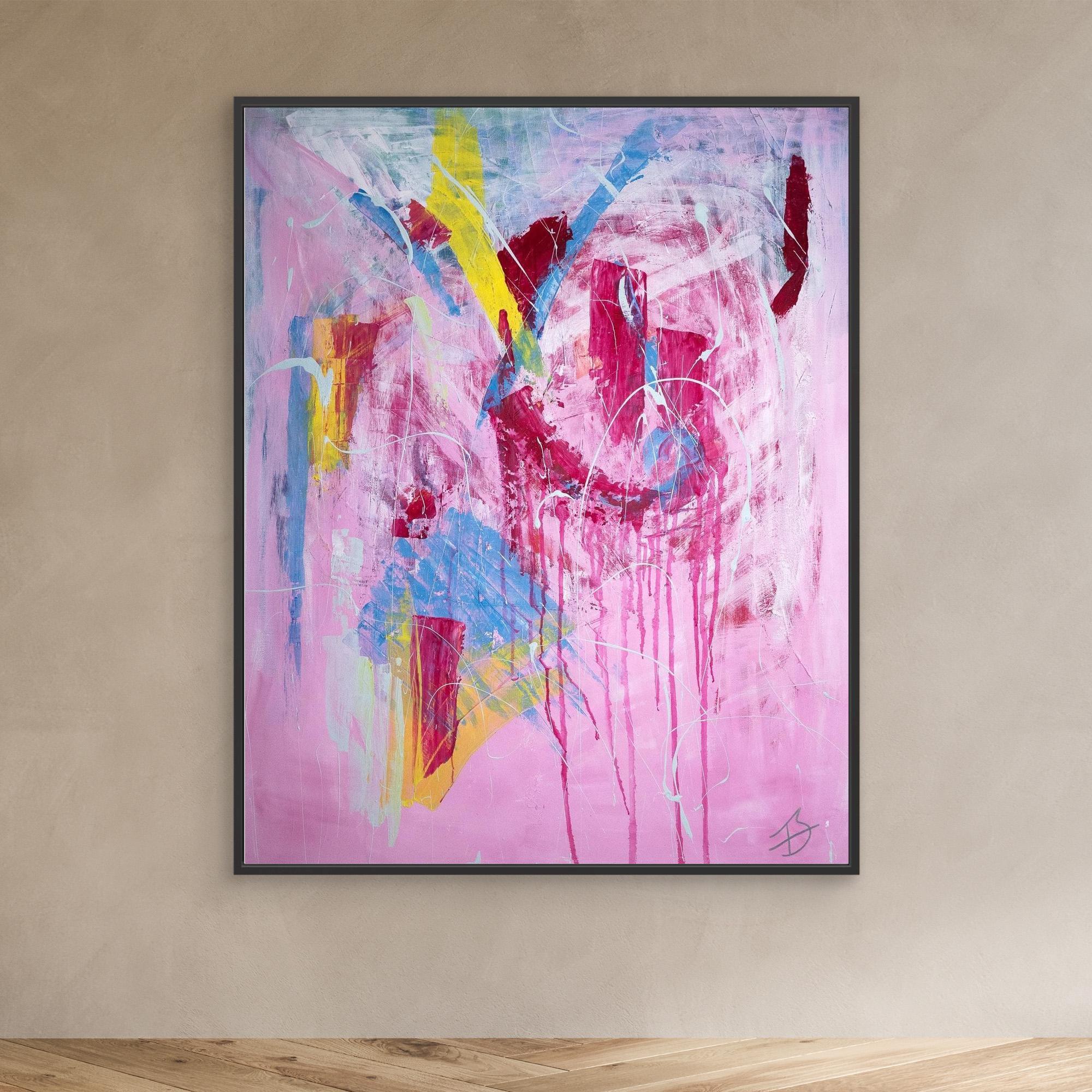 - PURE HEART on canvas - wooden/white/black frame