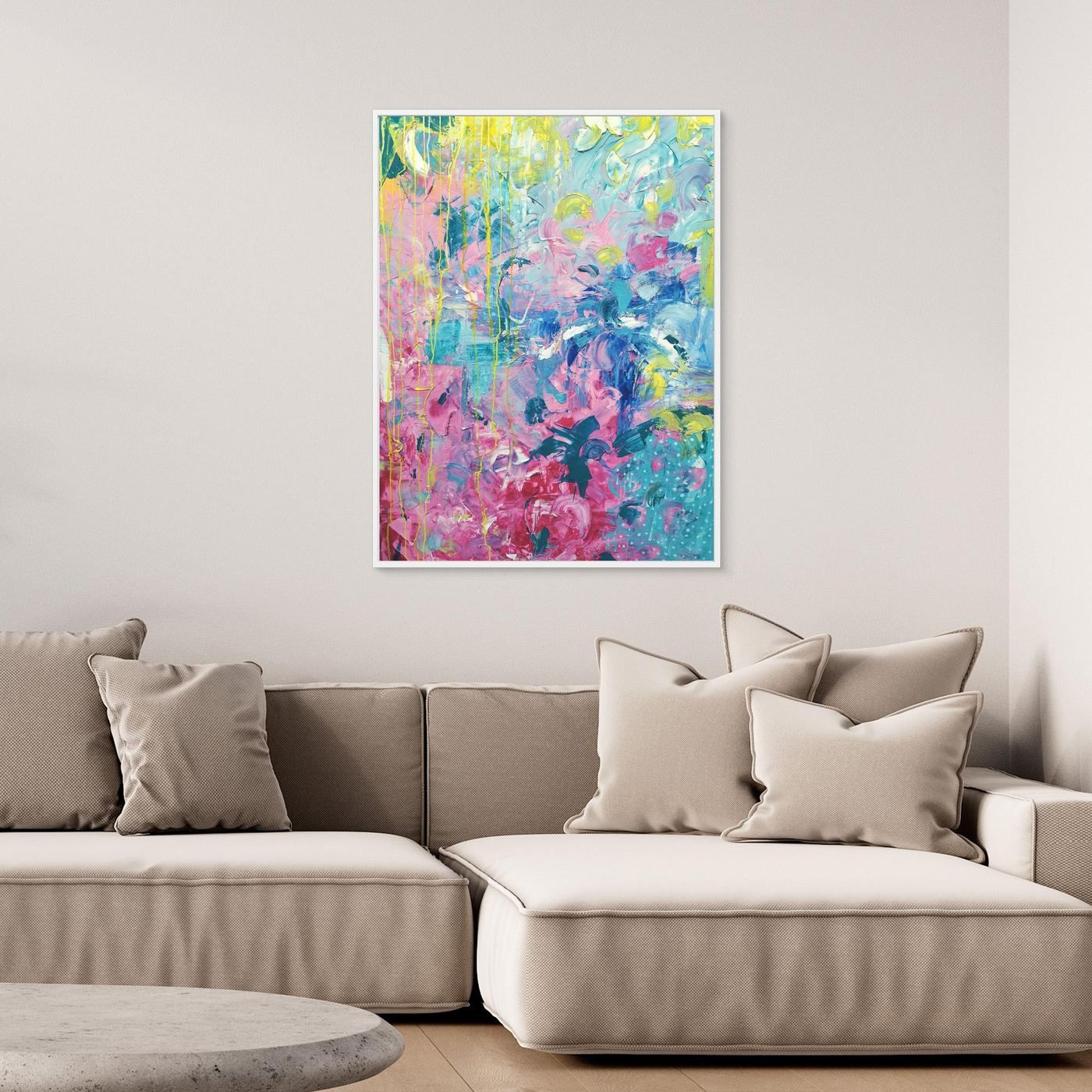 - SEA PRINT on canvas - wooden/white/black frame
