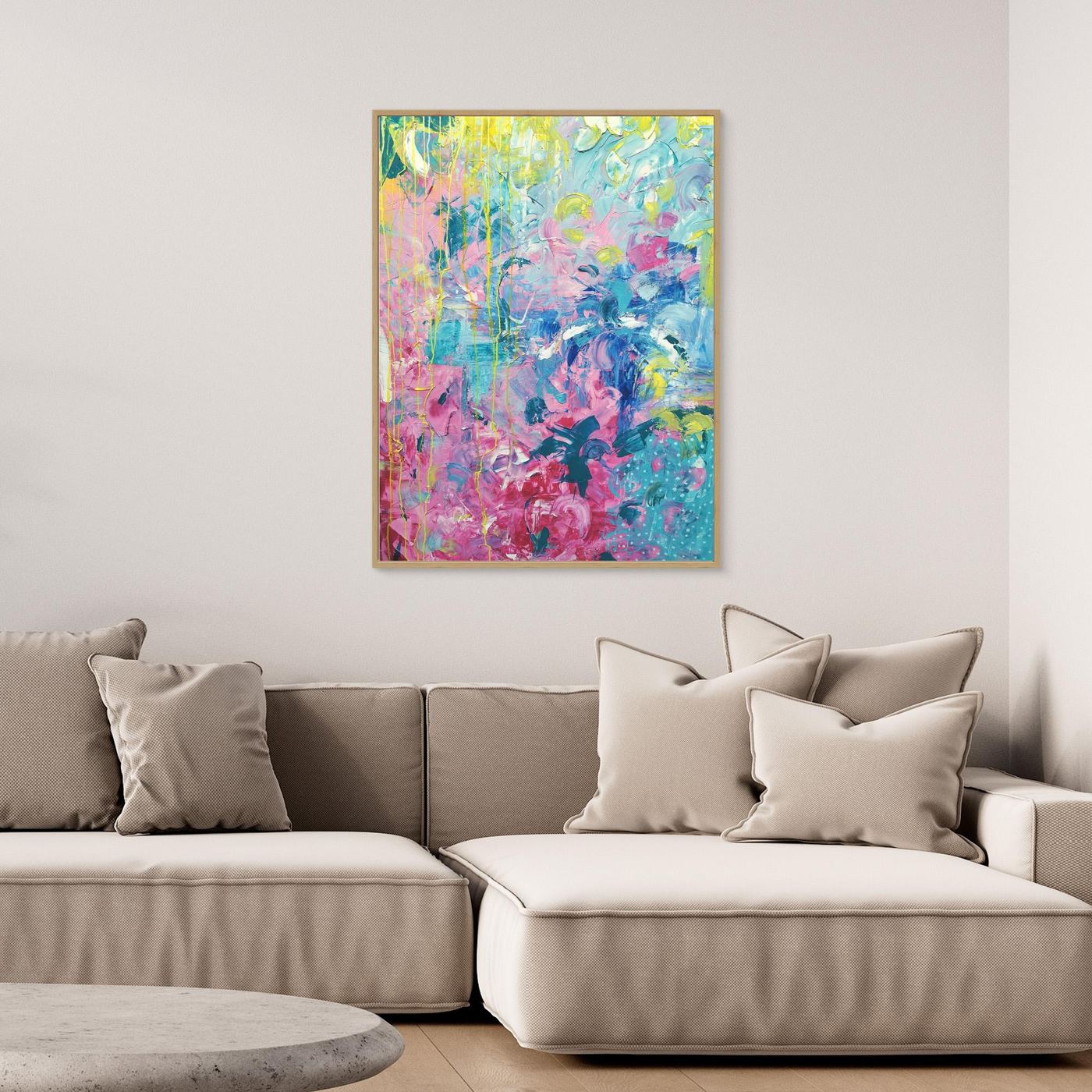 - SEA PRINT on canvas - wooden/white/black frame