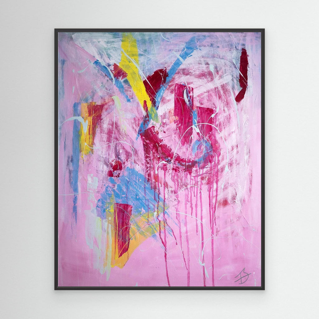 - PURE HEART on canvas - wooden/white/black frame