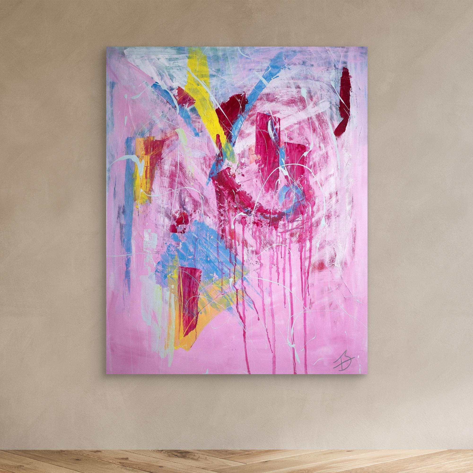 - PURE HEART on canvas - wooden/white/black frame