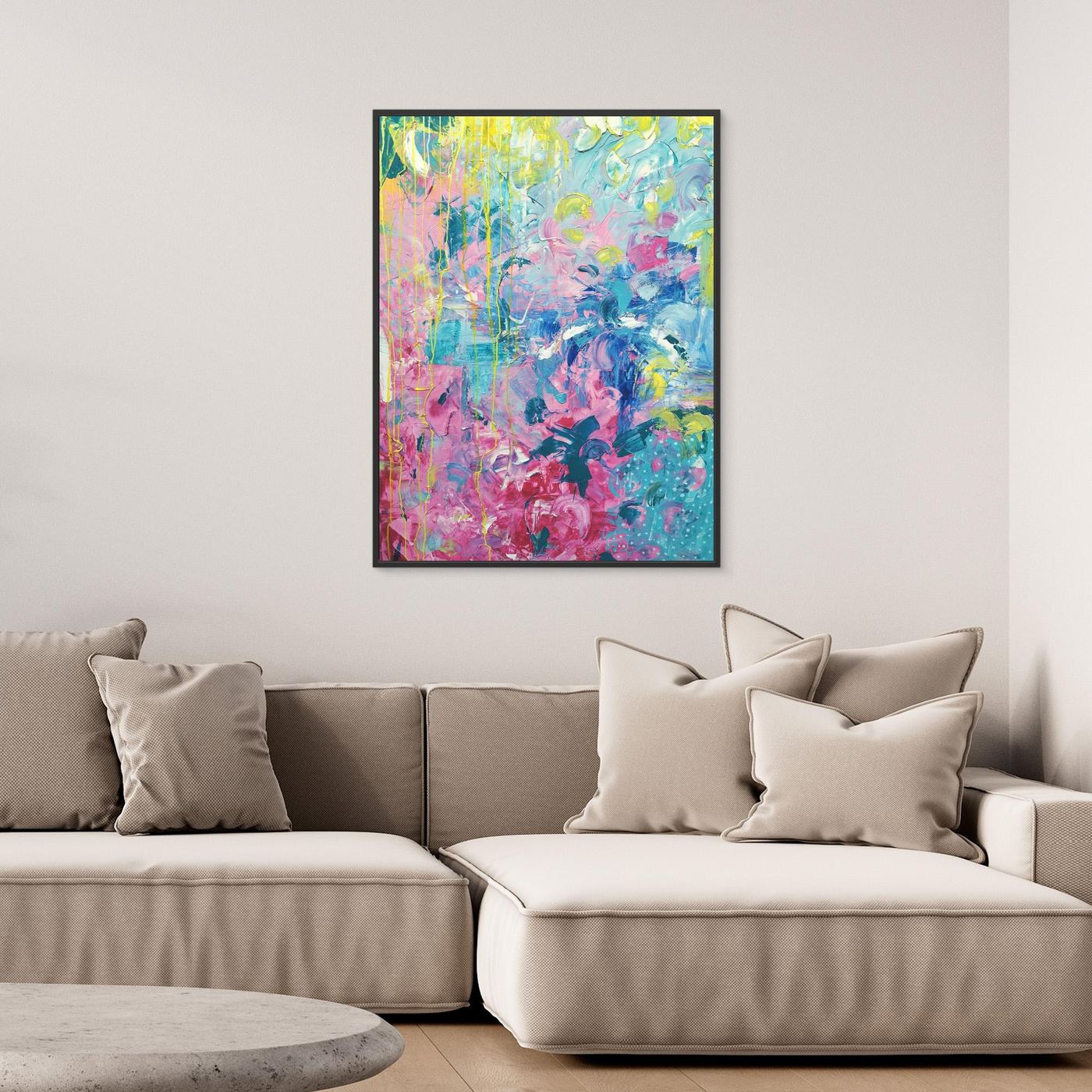 - SEA PRINT on canvas - wooden/white/black frame