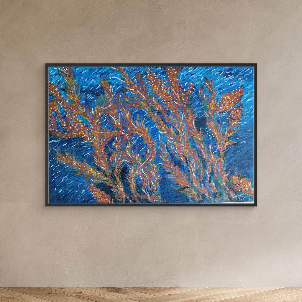 - UNTITLED - wooden/white/black frame