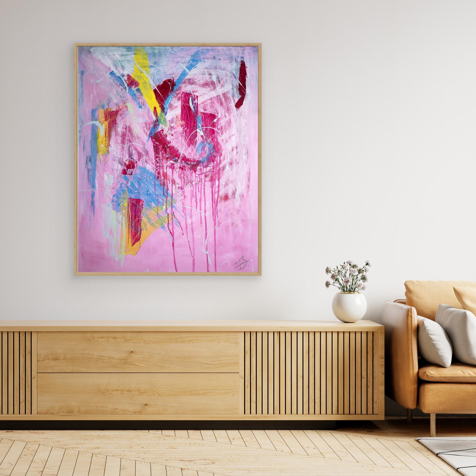 - PURE HEART on canvas - wooden/white/black frame