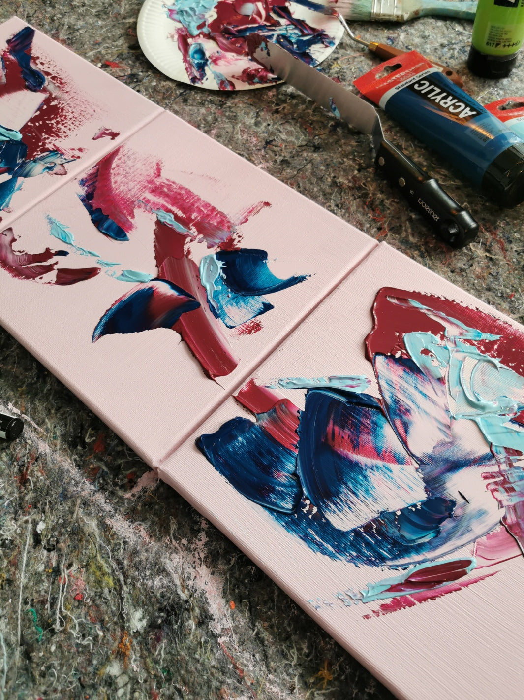 - UNTITLED - Unikat on canvas 25x25cm SOON FOR SALE