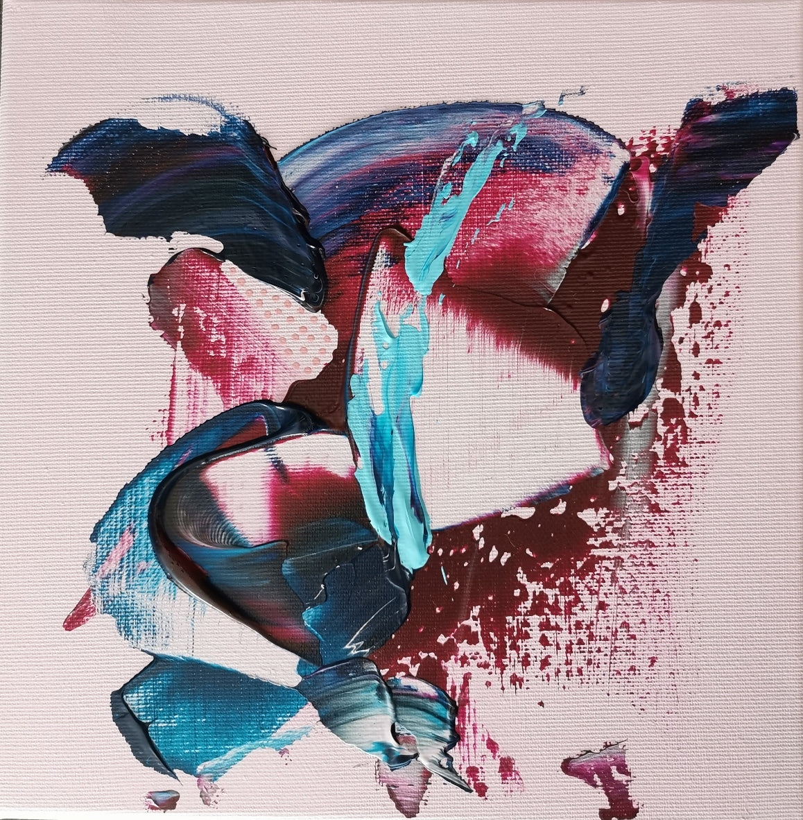 - UNTITLED - Unikat on canvas 25x25cm SOON FOR SALE