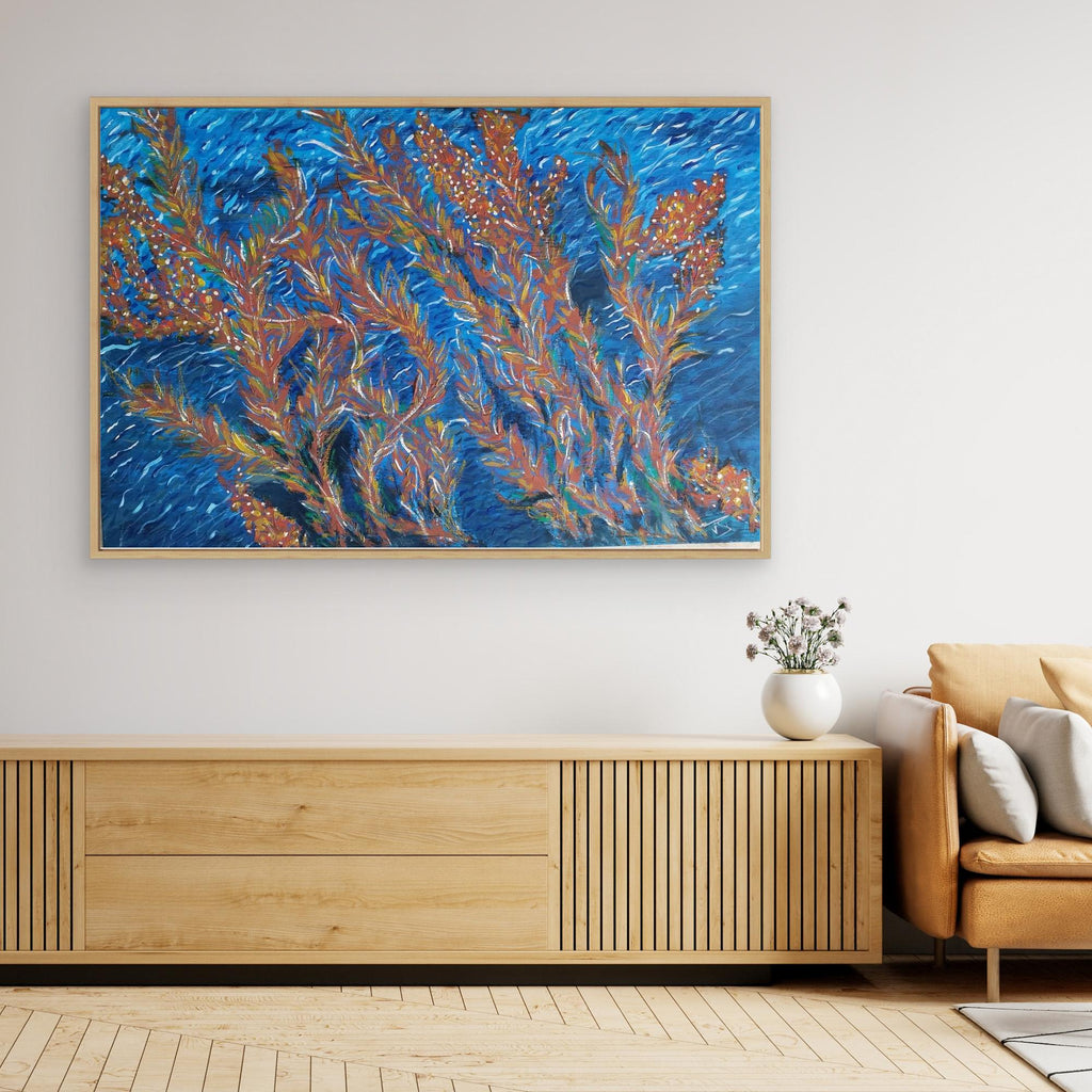 - UNTITLED - wooden/white/black frame