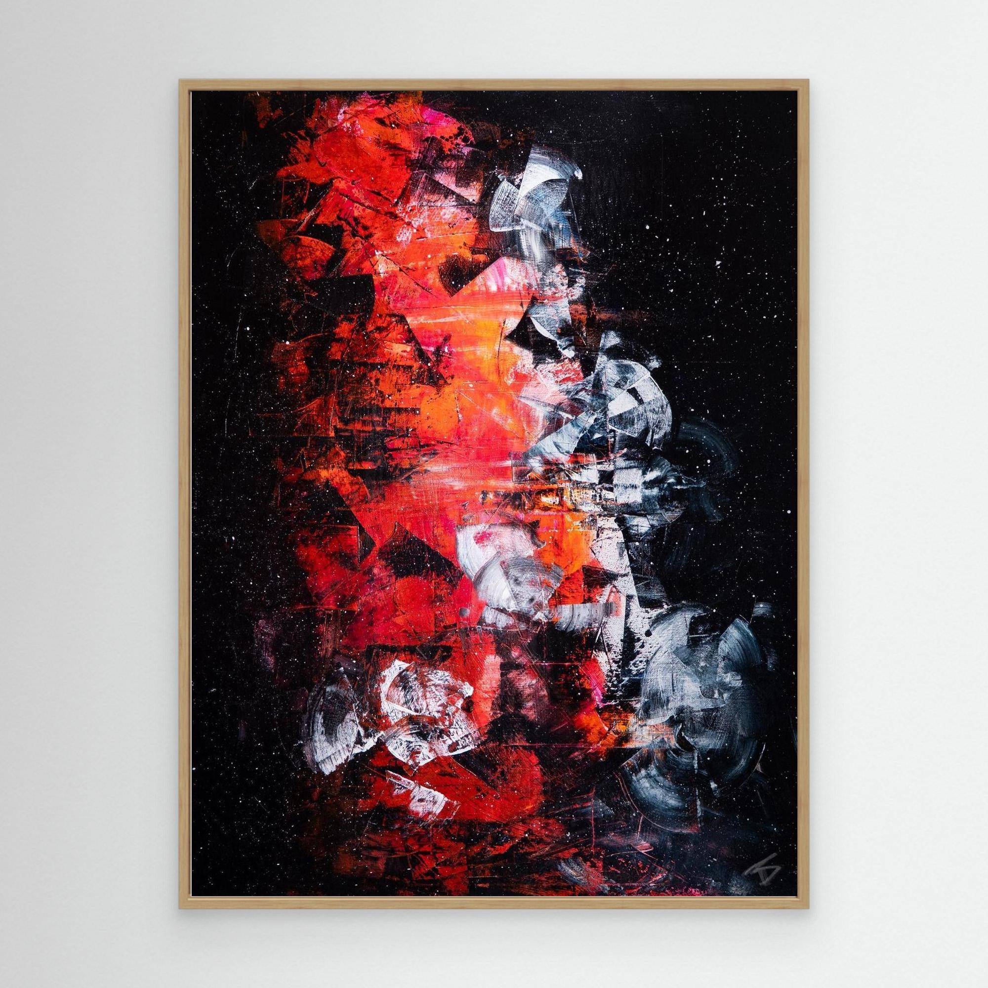 - UNIVERSE PRINT on canvas - wooden/white/black frame