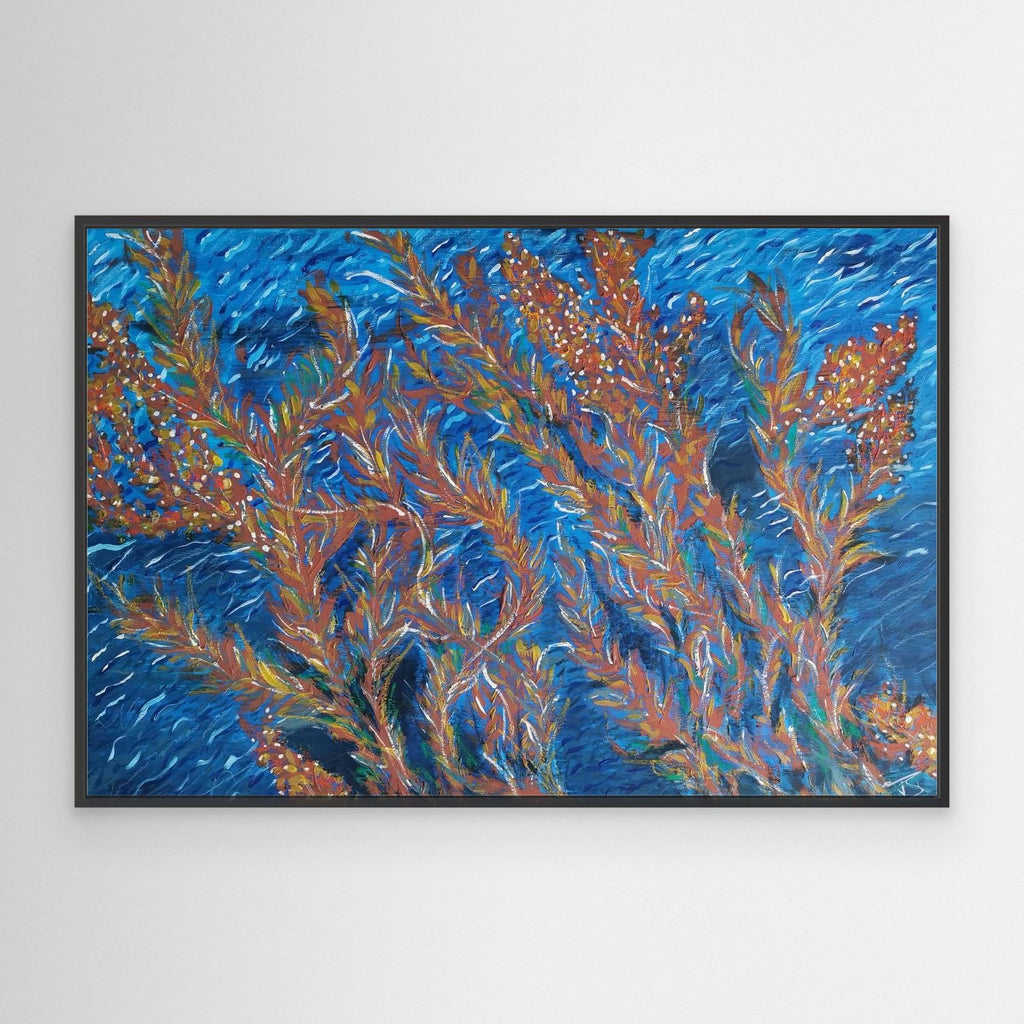 - UNTITLED - wooden/white/black frame