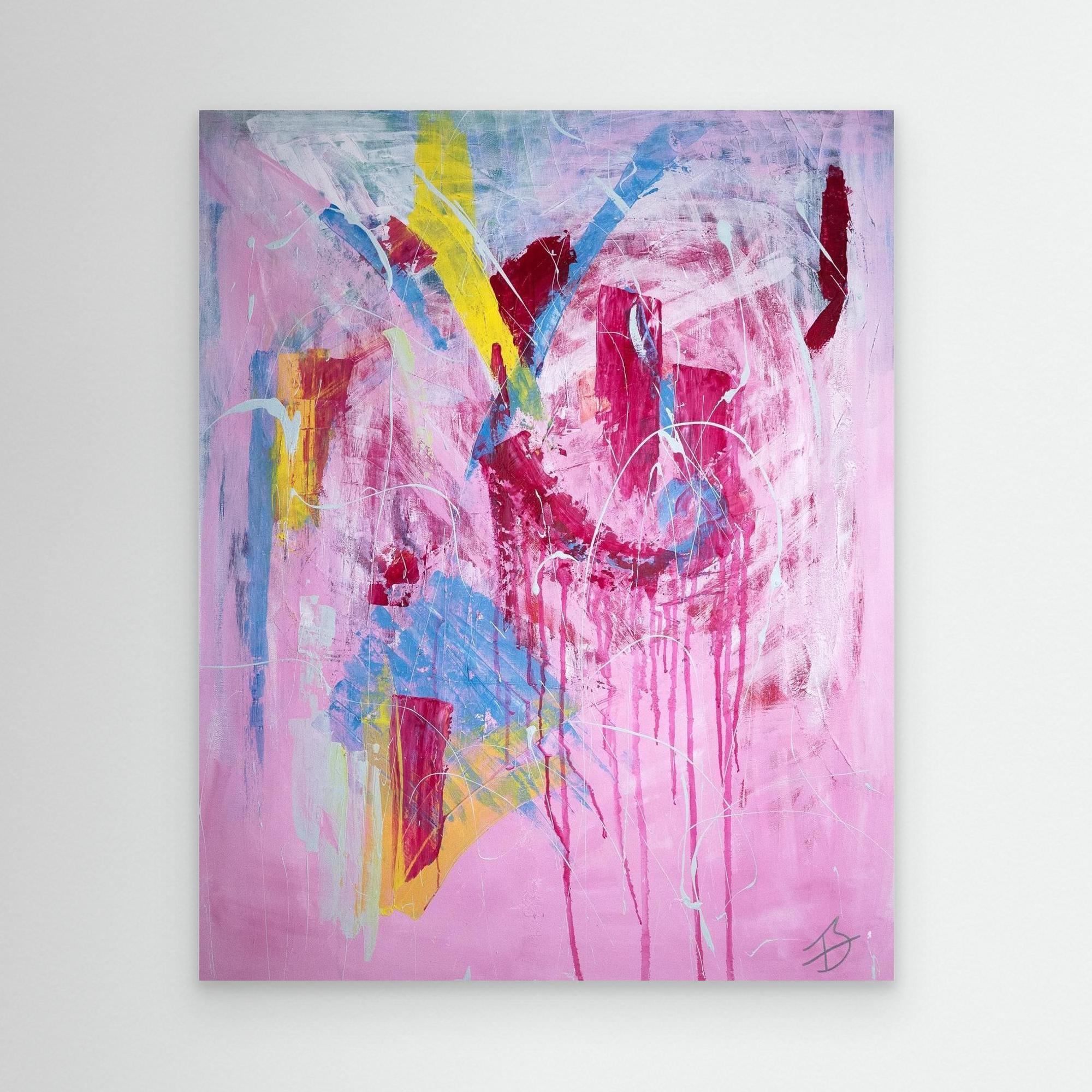 - PURE HEART on canvas - wooden/white/black frame