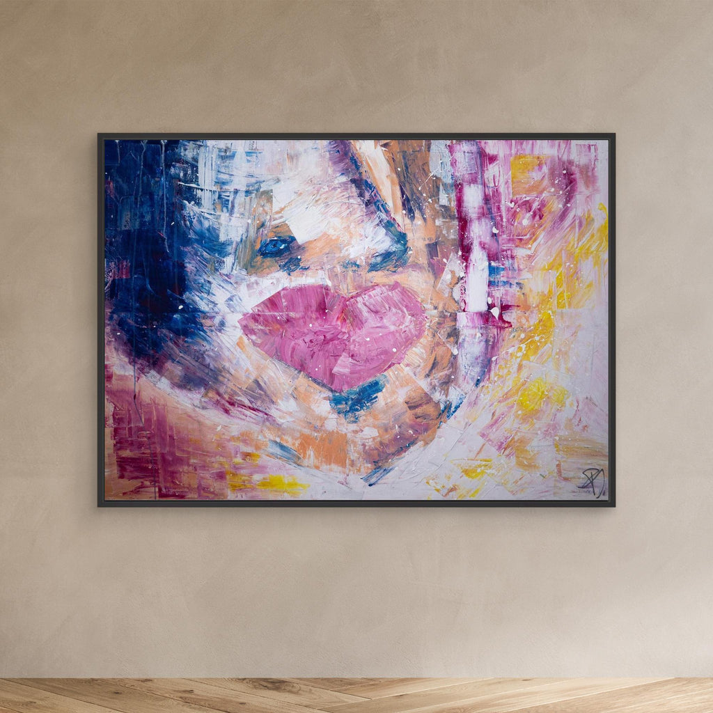 - UNTITLED on canvas - wooden/white/black frame