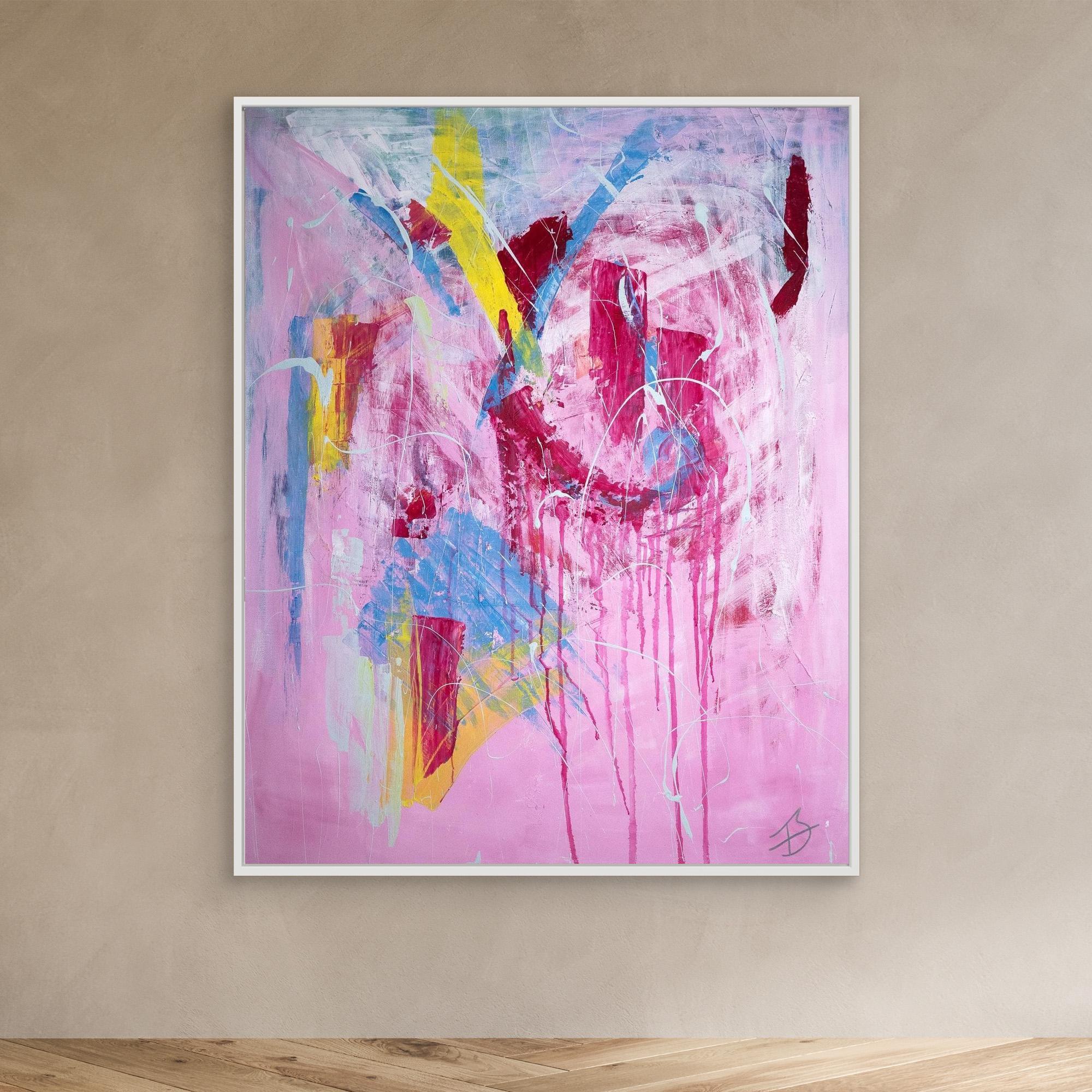 - PURE HEART on canvas - wooden/white/black frame