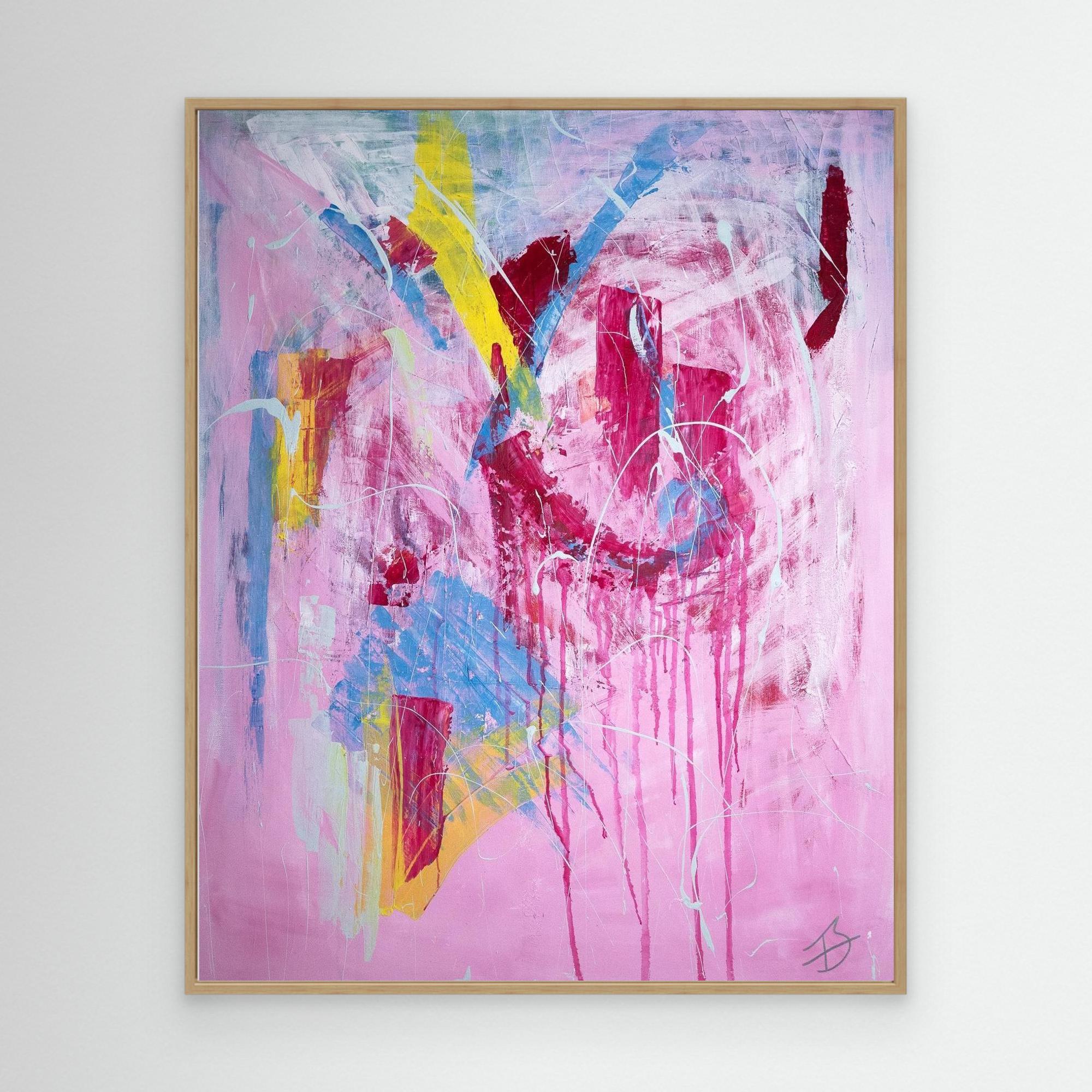 - PURE HEART on canvas - wooden/white/black frame