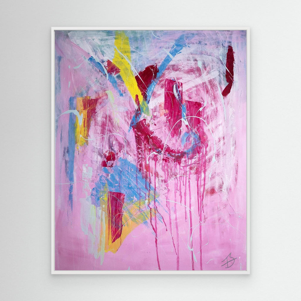 - PURE HEART on canvas - wooden/white/black frame