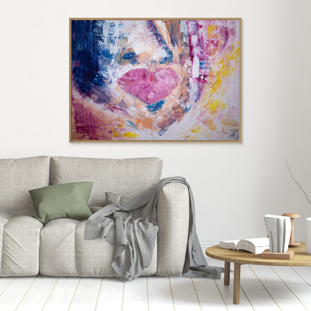 - UNTITLED on canvas - wooden/white/black frame