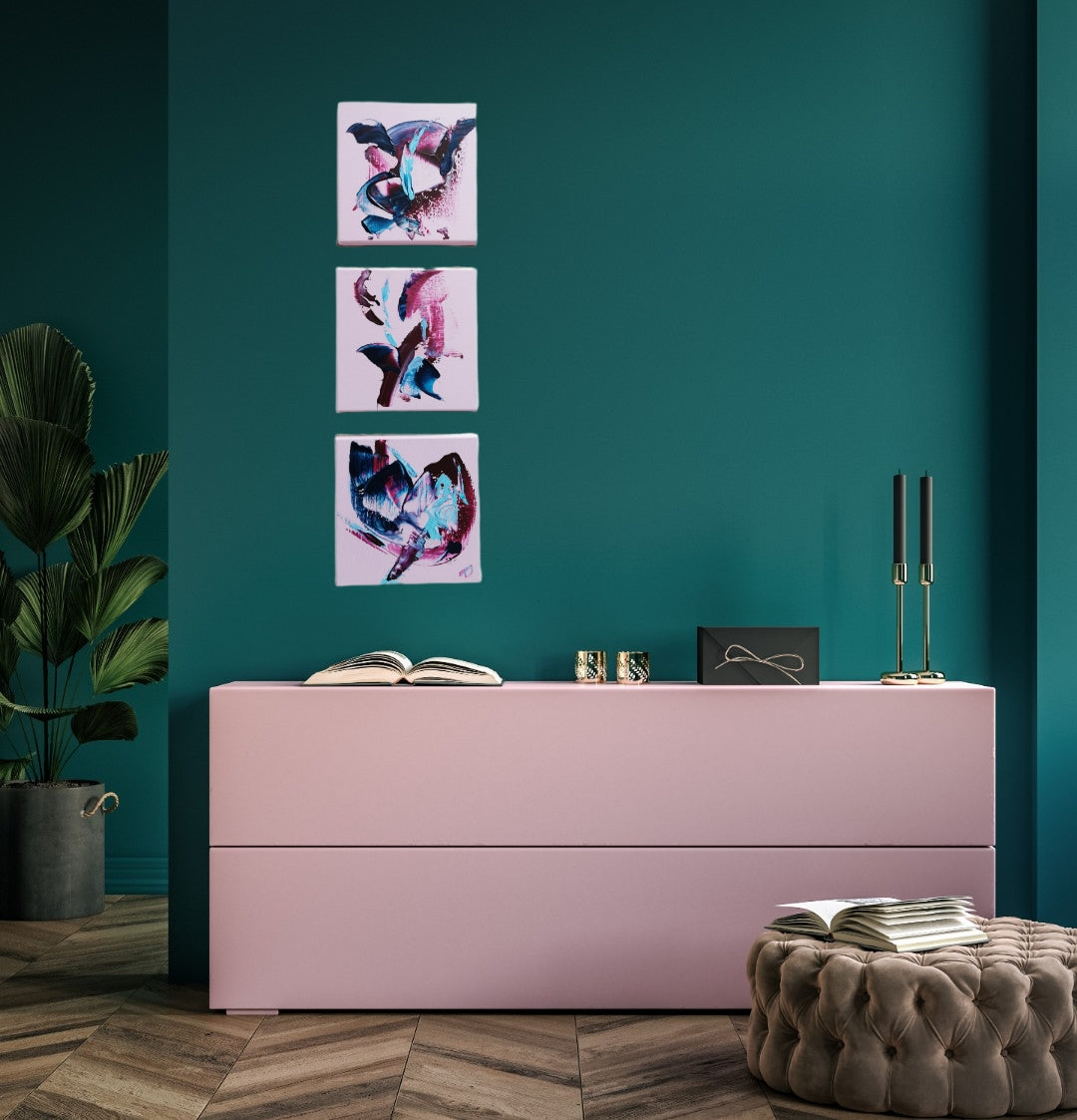 - UNTITLED - Unikat on canvas 25x25cm SOON FOR SALE