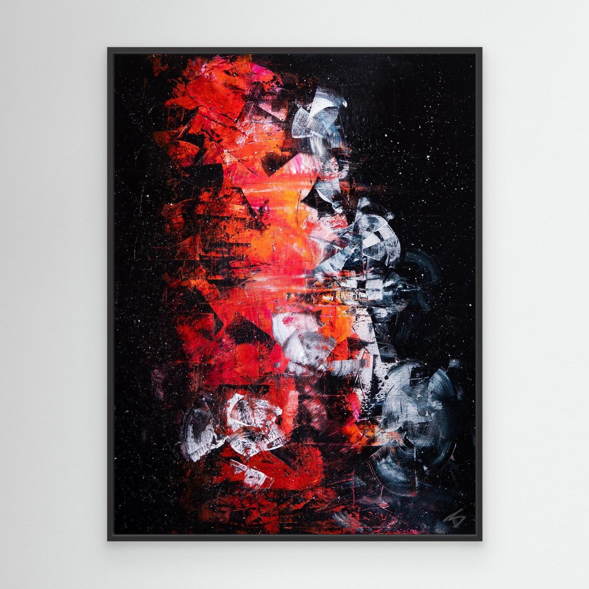 - UNIVERSE PRINT on canvas - wooden/white/black frame