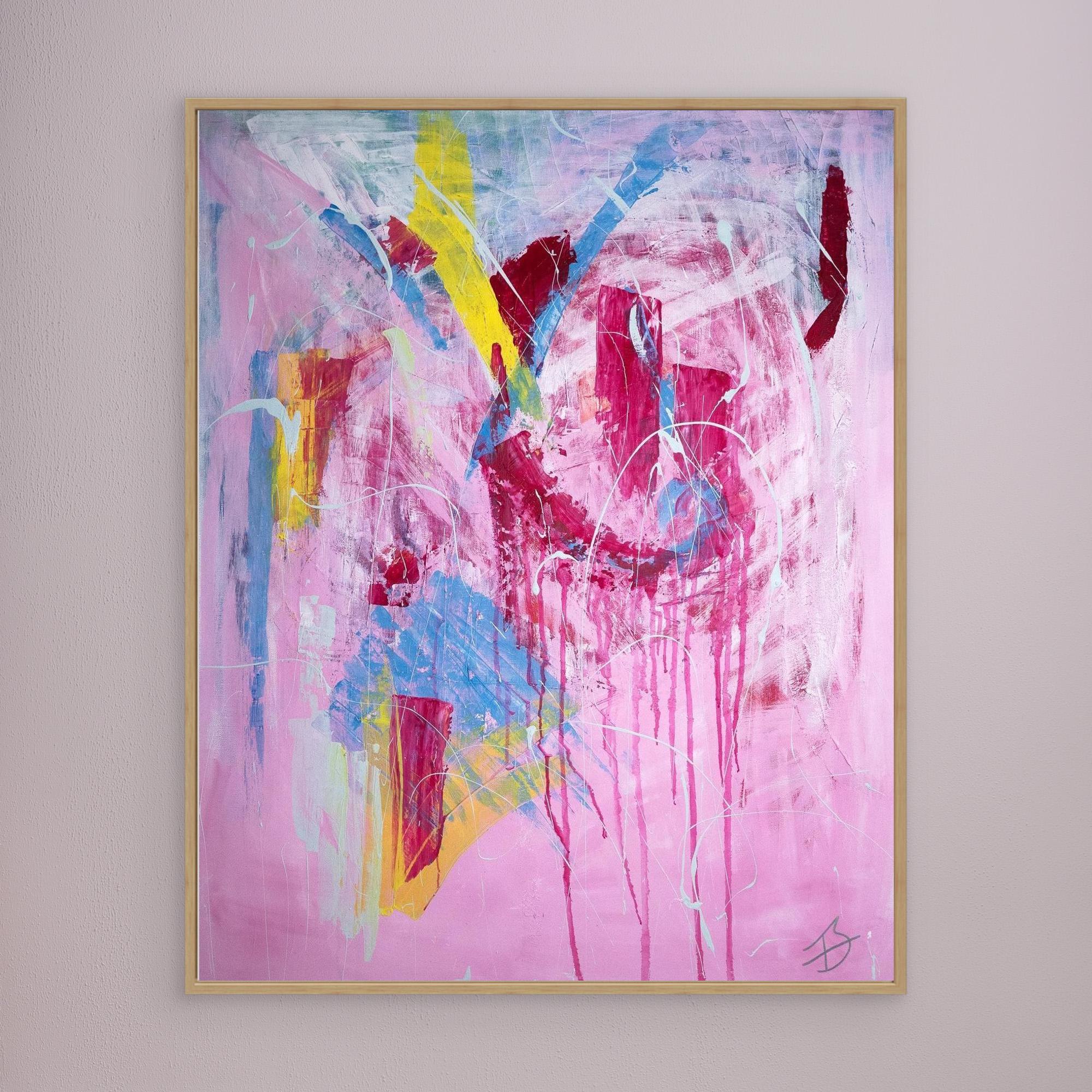 - PURE HEART on canvas - wooden/white/black frame