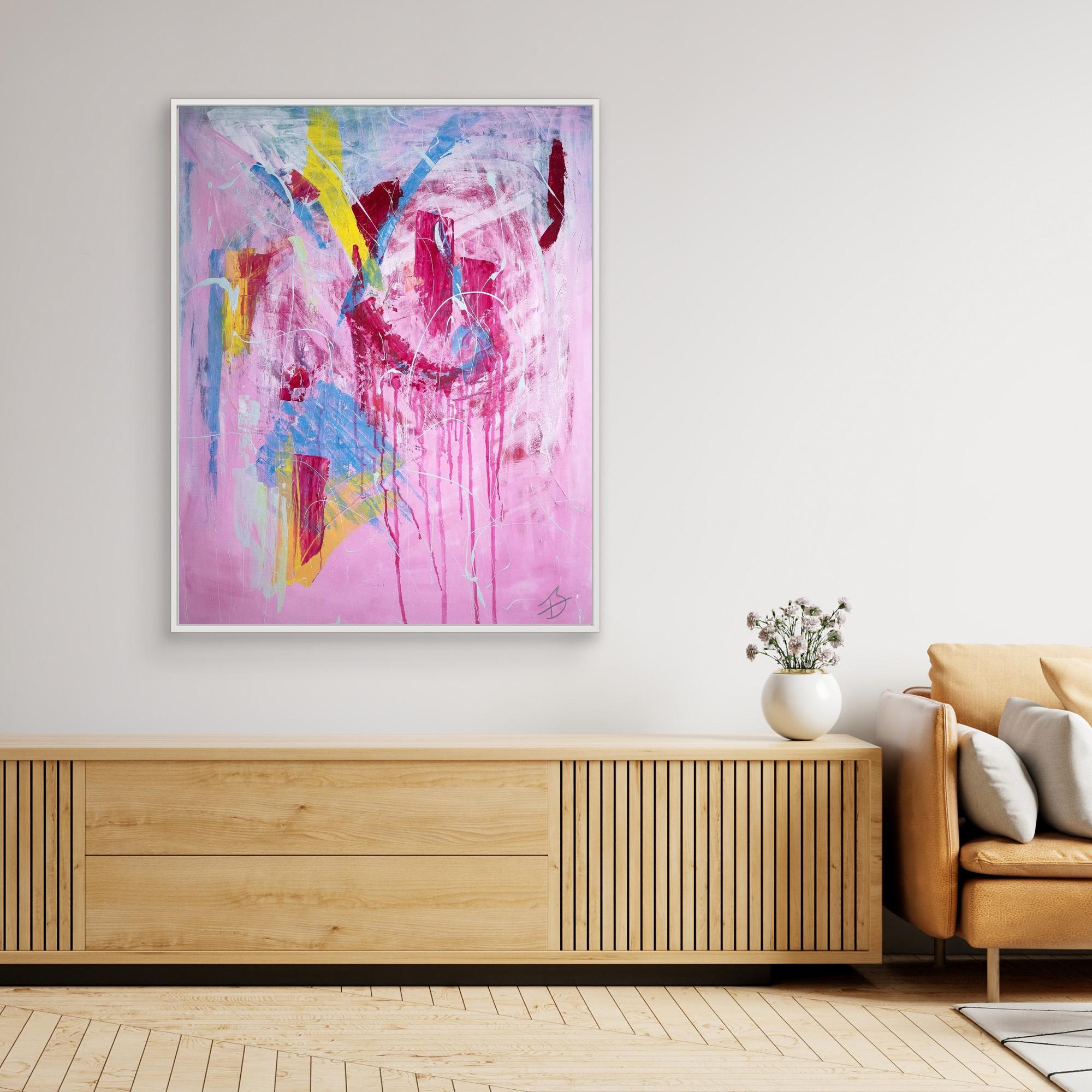 - PURE HEART on canvas - wooden/white/black frame