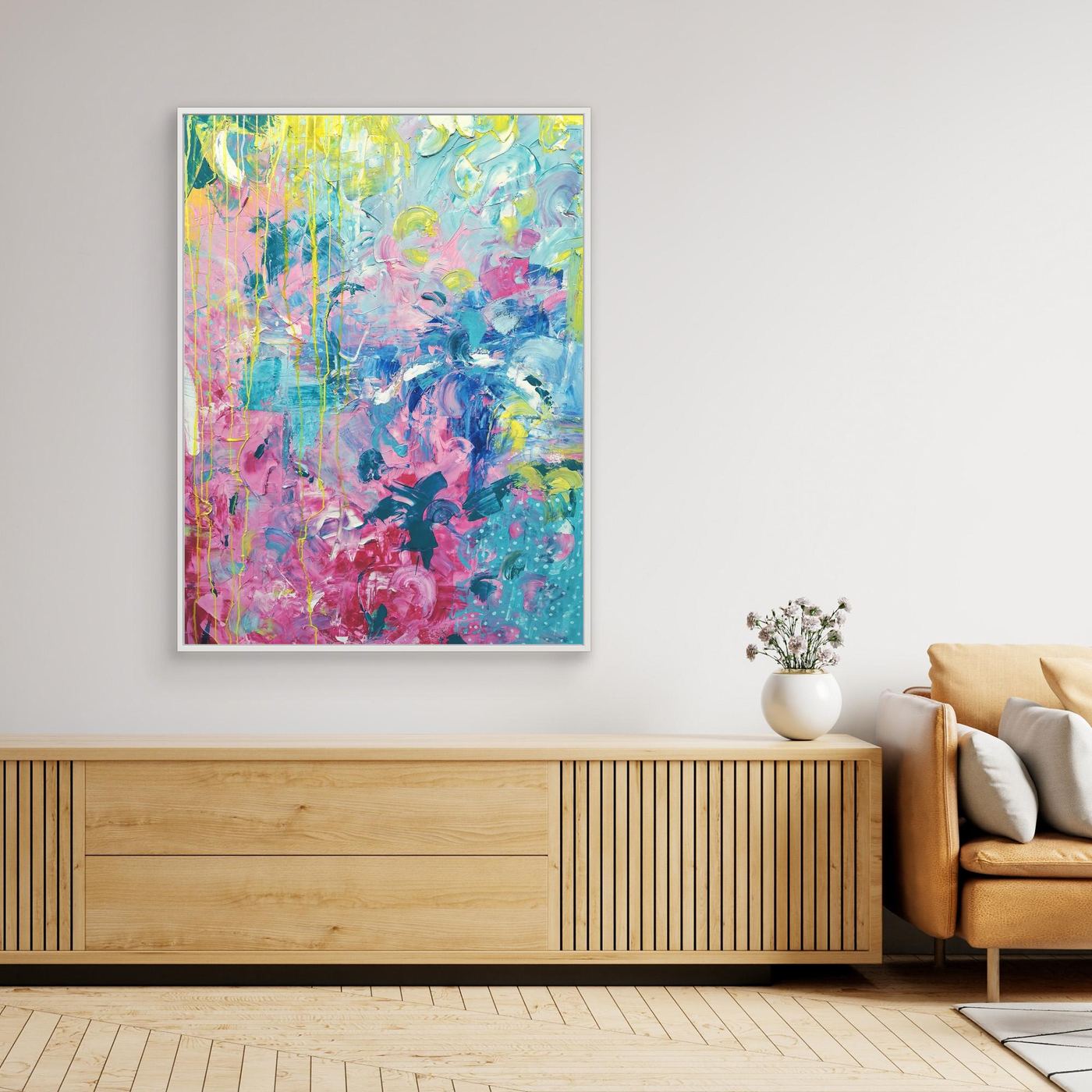 - SEA PRINT on canvas - wooden/white/black frame