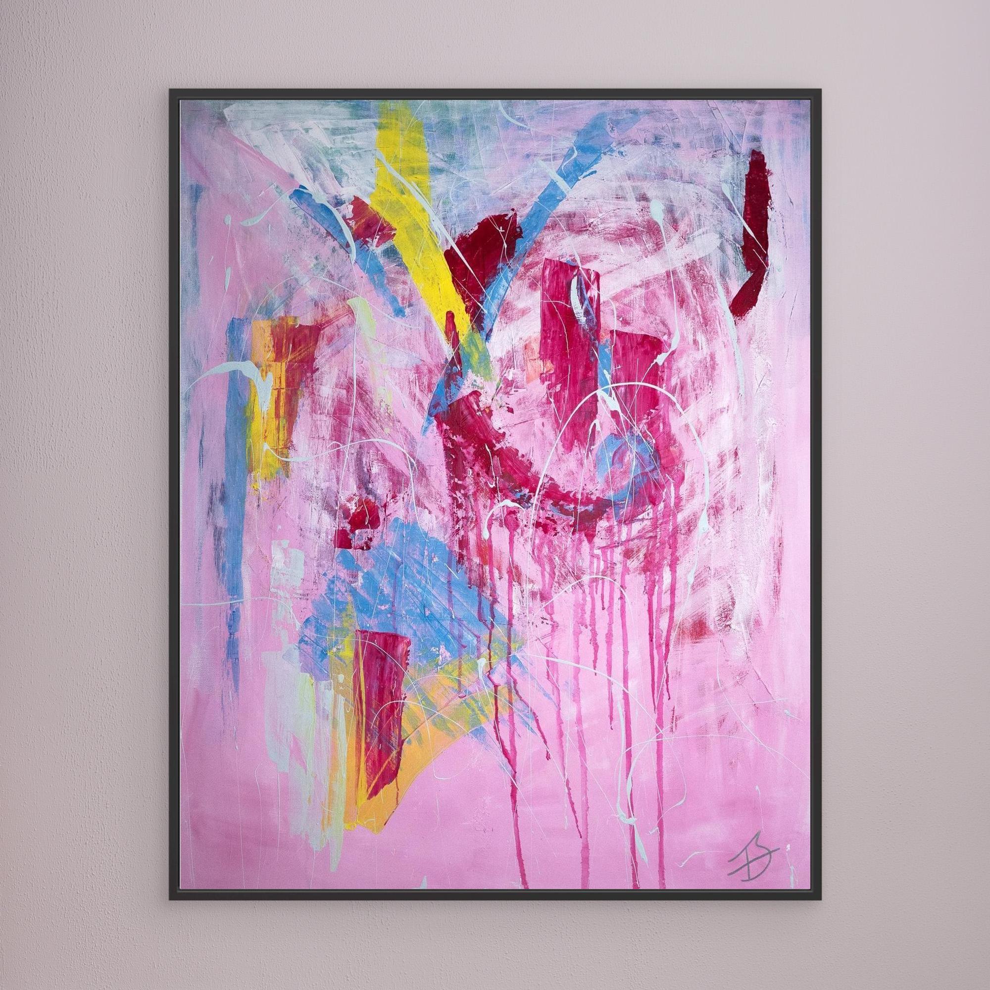 - PURE HEART on canvas - wooden/white/black frame