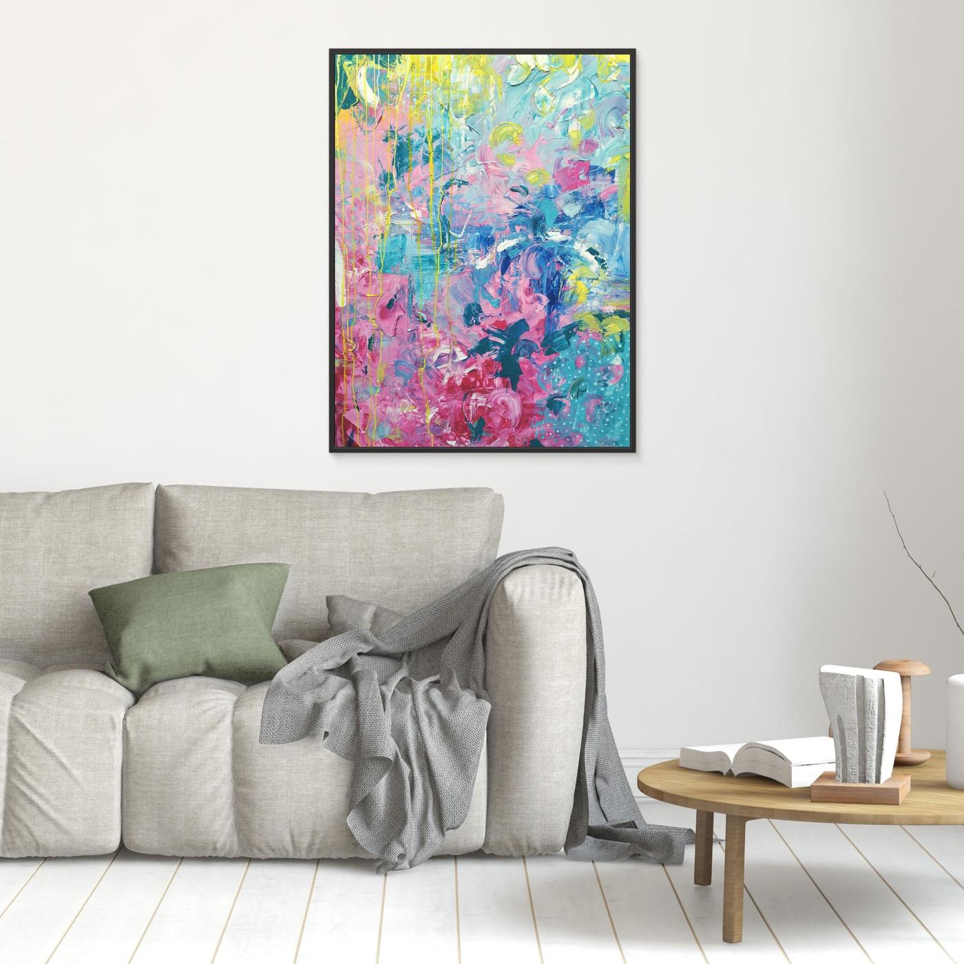 - SEA PRINT on canvas - wooden/white/black frame