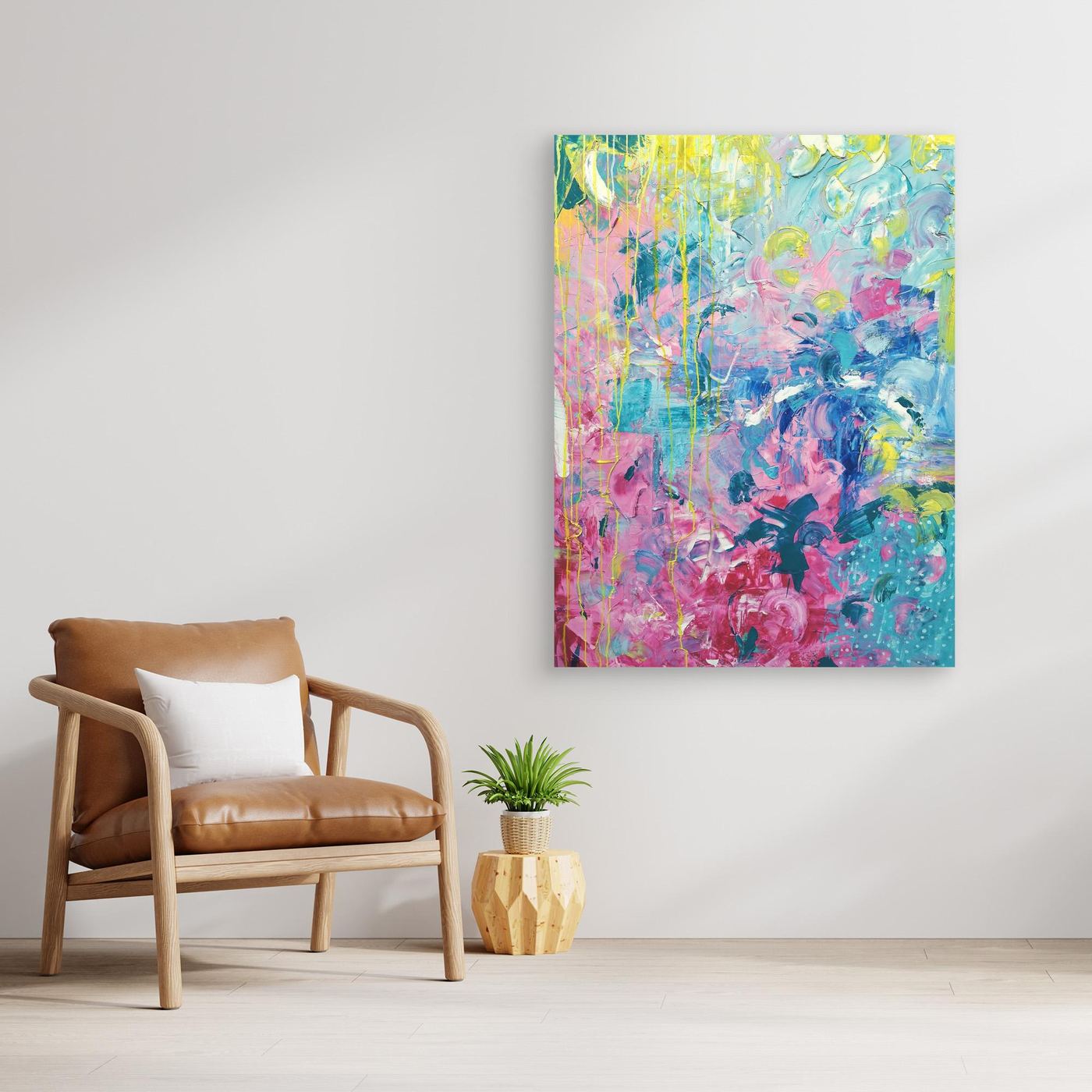 - SEA PRINT on canvas - wooden/white/black frame